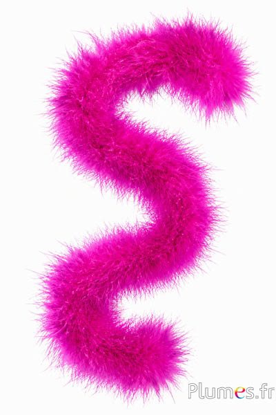 Boa van kalkoenveren - Ø 5 cm, 50 cm - fuchsia